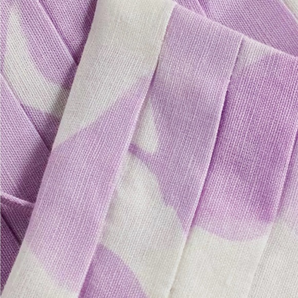 Floral Pleated Linen-Blend Tie Strap Cami - Picture 5 of 6